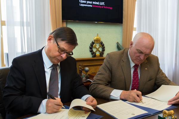 Подписание соглашения о сотрудничестве между Горным университетом и Технологическим Университетом г. Лаппеенранта, Финляндия
